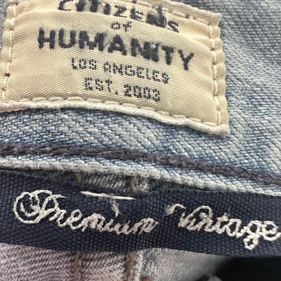 Citizens Of Humanity Emerson Embroidered High Rise boyfriend Slim Jeans 27 - Picture 7 of 16